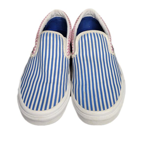 Vans Classic Slip On Deck Club Mixed Stripes Multicolor Sneakers sz 7 (women's) - Picture 4 of 10